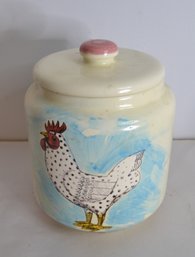 Italian Ceramic Rooster Canister