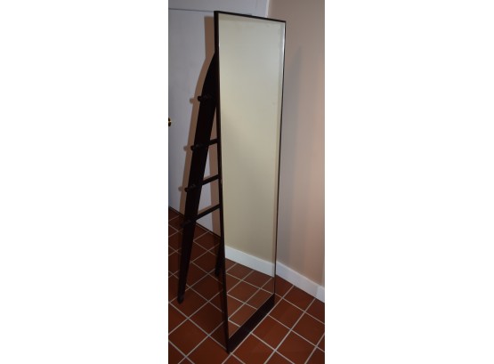 Full-Length Freestanding Wooden Mirror With Easel-Like Stand