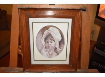 Framed Artwork Girl In A Bonnet Print
