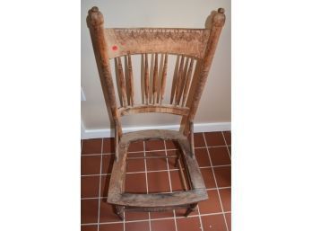 Antique Wooden Handcrafted Chair Frame Without Seat