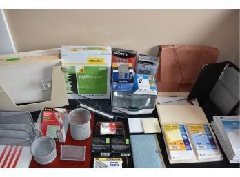 Office Supply Lot II Includes: File Folders, Office Accessories, Assorted Notepads, Staples, Copy Paper & More