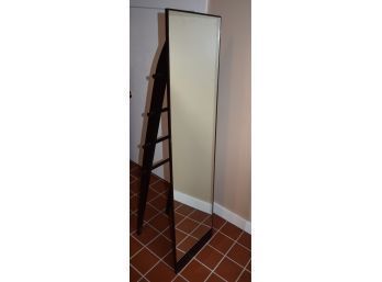 Full-Length Freestanding Wooden Mirror With Easel-Like Stand