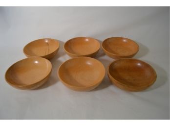 Set Of Six Wood Bowls