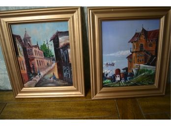 Two Chilean Village Paintings