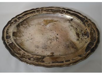 Be Served From This Hand Made Oval Silver Platter