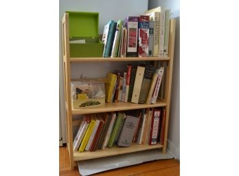 Assorted Cookbooks & Shelf