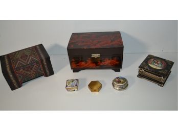 Lumad Mundera Hand Painted Music Box & Assortment Of Boxes