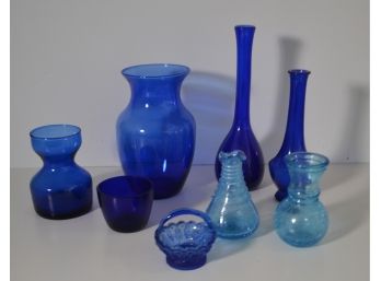 Blue Glass Vase Assortment