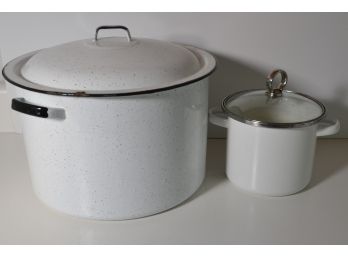 Enameled Stock Pot & A Small Convenient One Too!