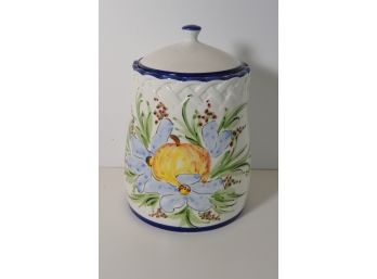 Hand Painted Casa Fin Lidded Jar Made In Portugal