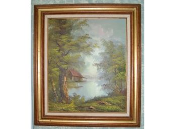 I. Cafieri - Cabin On The Lake Oil Painting