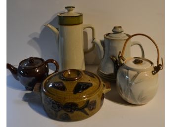 Denby, Hand Crafted Stoneware Teapot, Rainbow Stoneware & Hand Thrown Pottery