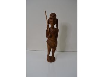 Solid Wood Tribal Spearman Handcrafted