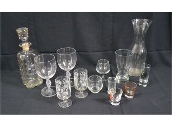 Allotment Of Bar And Wine Decanter Items