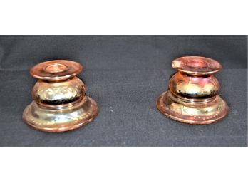 Vintage Carnival Glass Candle Holders
