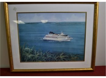 The Leeward Cruise Ship Art Print