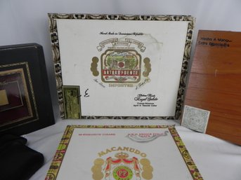 Box 1, 4 Cigar Boxes, 1 Cigar Holder, Vintage, Churchill La Floridita, A Arturo Fuente, Habana, Macanudo