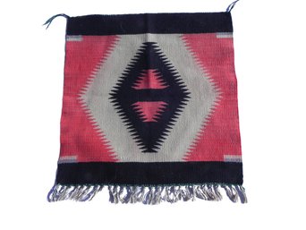 Vintage Navajo Weaving,  Eye Dazzler, New Mexico, Arizona 20 Inches X 19 Inches, Native American Indian