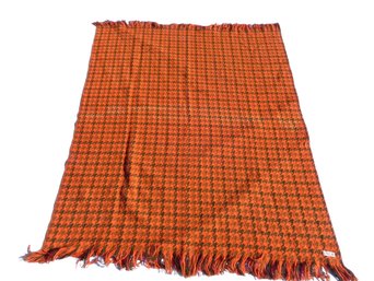 Burnt Orange Pendleton Throw, Wool, 1960's 1970s, Mod Squad, Auction-powers, 69 X54 - Original Tags