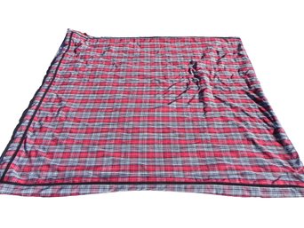 1 Of 2 Woolrich,  Tartan Plaid Blanket,  With Black Stripe, Perfect For Home, Cabin, Ski Lodge 92 X 89, Queen