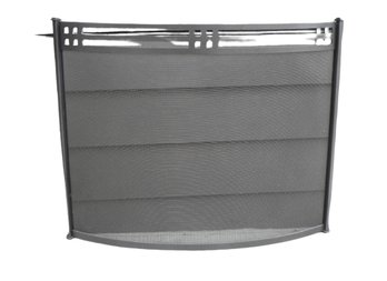 Modern Contemporary Arts And Crafts Curved Metal Fireplace Screen - Art Deco - Metal - 40 X 32 X 7