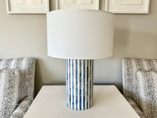 A Bar Harbor Bone Inlay Table Lamp By Serena And Lily (1 Of 2)