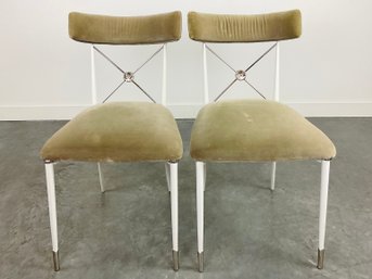 A Pair Of Jonathan Adler Rider Dining Chairs