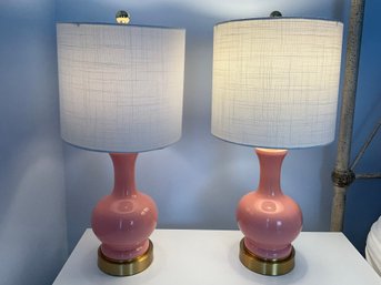 A Pair Of Jonathan Y Ceramic Lamps