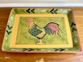 A Rooster Decorative Ceramic Platter