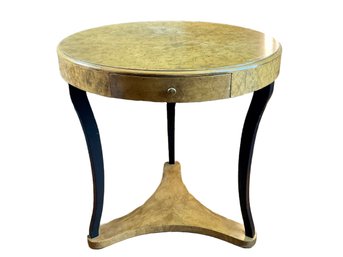 Biedermeier Style Burl Wood Side Table, (2 Of 2)