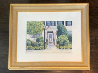 A Watercolor, The Charlotte Inn, Marthas Vineyard, Signed Christie Velesig