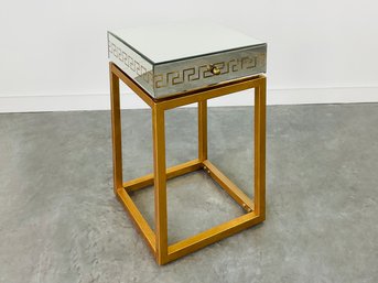 A Maison Felice Mirrored Side Table With Drawer