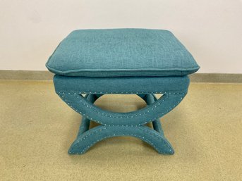 A Teal Upholstered Bench