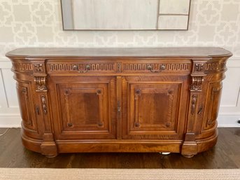 A Fine Louis XVI Style Sideboard Cabinet With Curved Doors