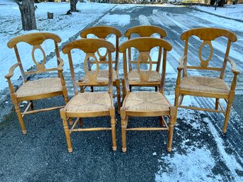 A Set Of 6 Country French Style Dining Chairs