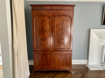 An Impressive Bow Front Armoire/Media Cabinet