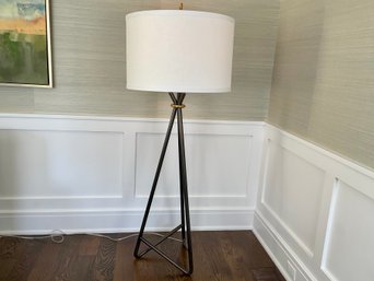 A Visual Comfort Metal Tripod Floor Lamp