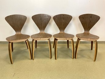 A Set Of Cherner Style Stacking Chairs
