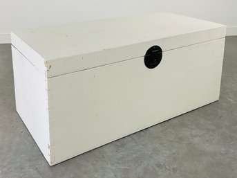 A White Painted Chinese Trunk