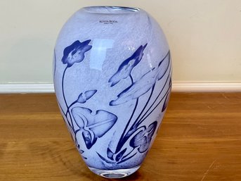 Kosta Boda Opaque Glass Floral Vase