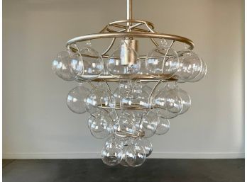 Currey & Company Astral Pendant In Contemporary Silver Leaf