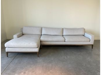 A Contemporary Italian 2 Piece Upholstered Sectional Made For RH