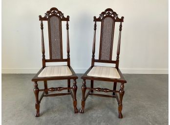 A Pair Of Vintage Jacobean Style Chairs