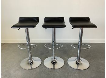 A Trio Of Adjustable Counter/Bar Stools