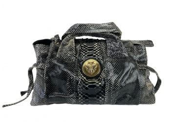 A Vintage Gucci Black Python Hysteria Bag