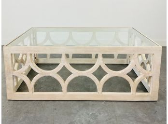 A Wisteria Coffee Table With Glass Top