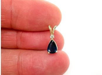 A Sapphire & Diamond Pendant