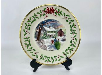 A Holiday Christmas Plate By Lenox