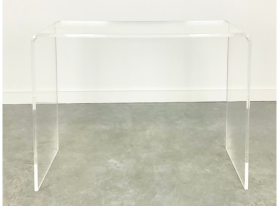 A Lucite Waterfall Console Table