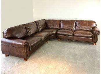 A Sectional Corner Leather Sofa